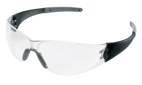 MCR Safety CK2 Series, Silver Nose Piece & Temple Sleeve , Clear Lens 12/PK