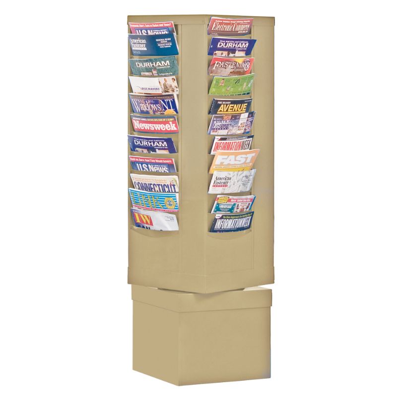 Durham 410-75 Rotary Lit Rack, 44 Openings, Tan