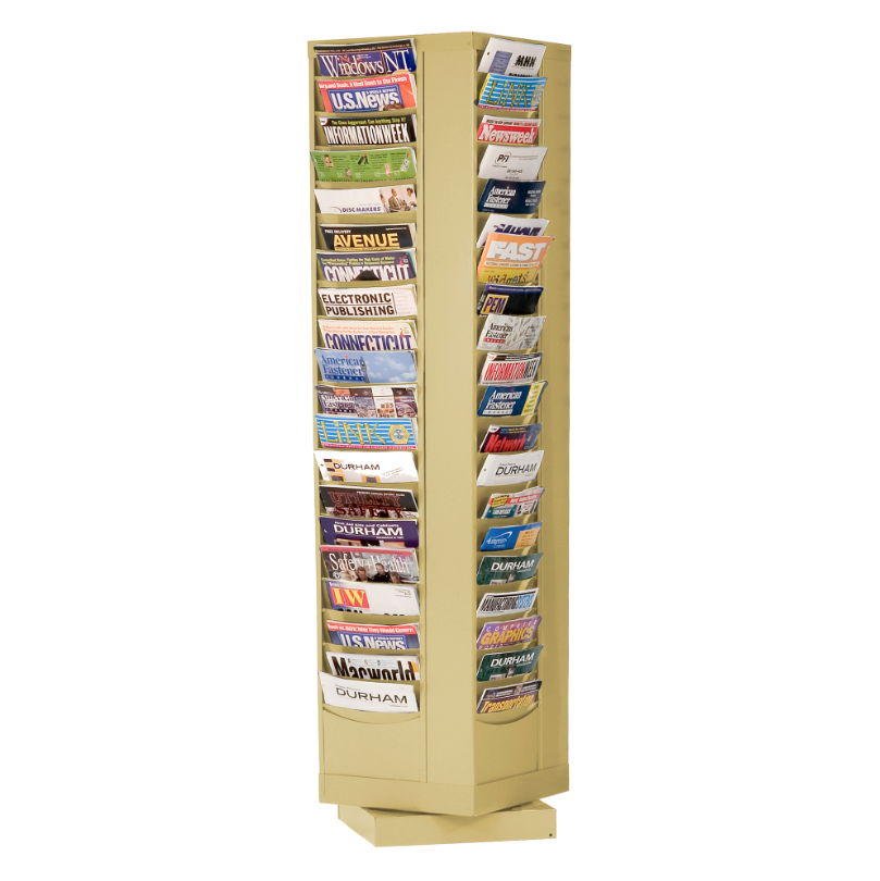 Durham 416-75 Rotary Lit Rack, 80 Openings, Tan