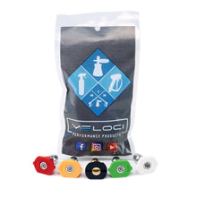 Load image into Gallery viewer, Stainless Steel QC Nozzle 5 Pack, 7.5 Orifice, Soap, 0°, 15°, 25° and 40° Spray Angles