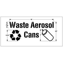 Load image into Gallery viewer, NewStripe 10004865 Waste Aerosol Cans Disposal Stencil