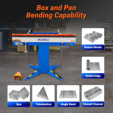 Load image into Gallery viewer, MechMaxx 48'' Industrial Magnetic Pan and BOX Heavy Duty Sheet Metal Brake 20 Gauge Capacity Shear Press Brake, MSMB1250E