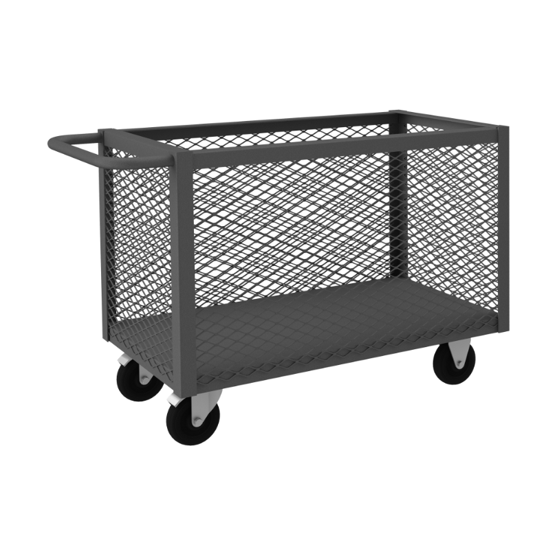 Durham 4ST-EX-2436-5PO-95 4 Sided Mesh Box Truck, Tubular Handle, 36 X 24