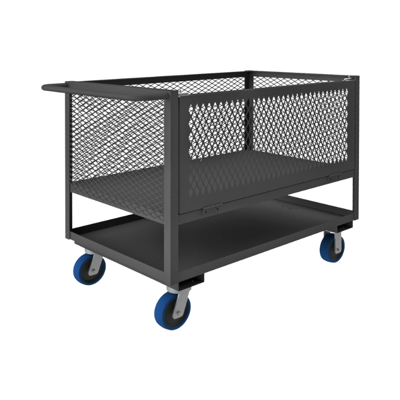 Durham 4STEDG-EX-3048-6PU-95 4 Sided Mesh Box Truck, Drop Gate, 48 X 30