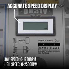 Load image into Gallery viewer, MechMaxx 1.5'' Spindle Bore Metal Lathe Machine 8'' x 16'' High Precision Brushless Motor Mini 1.5HP Benchtop 0-2500 RPM Variable Speed Metal Working Machine 1.5‘’ Spindle Bore Small Lathe without Sta