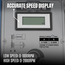 Load image into Gallery viewer, MechMaxx 1.5‘’ Spindle Bore Metal Lathe Machine 10'' x 30'' High Precision Brushless Motor Benchtop 0-2000 RPM Variable Speed Metal Working Machine 1.5HP Small Lathe without Stand 1030V