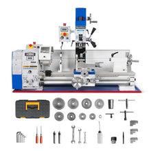 Load image into Gallery viewer, MechMaxx 2 HP 11'' x 30'' Combination Lathe Milling Drilling Machine Brushless Motor, 1.5'' Spindle Bore, 0-2000 RPM Variable Speed, High Precision Benchtop Lathe for Metalworking – Without Stand 1130