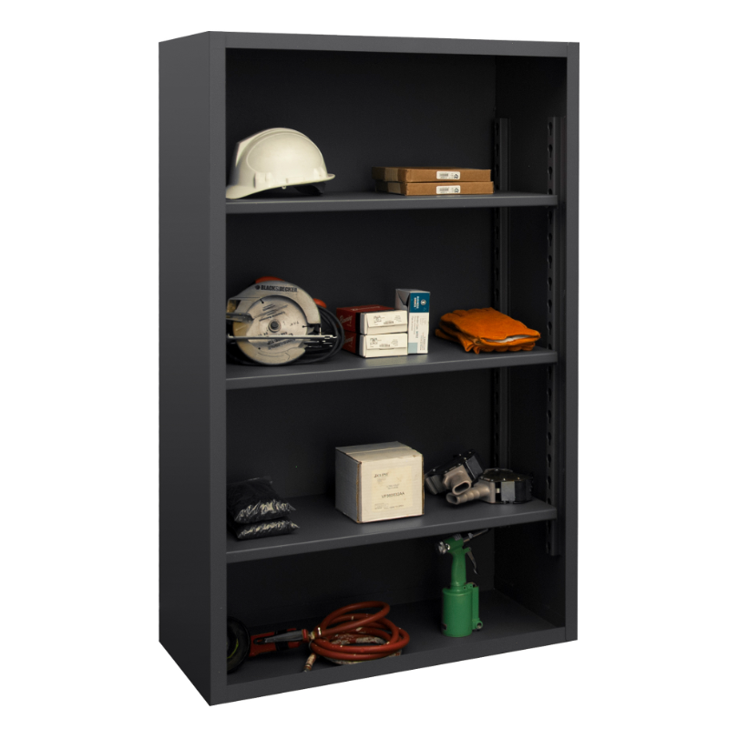 Durham 5006-3S-95 Enclosed Shelving, 12 Gauge, 3 Shelves, 48 X 18 X 60