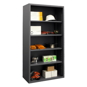 Durham 5003-4S-95 Enclosed Shelving, 12 Gauge, 4 Shelves, 36 X 18 X 72