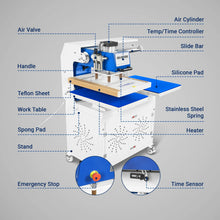 Load image into Gallery viewer, MechMaxx 16x24 Inch Commercial Pneumatic Dual Platen Heat Press - Auto Lift Sublimation Transfer Machine with Storage Base Cabinet (110V 1650W)