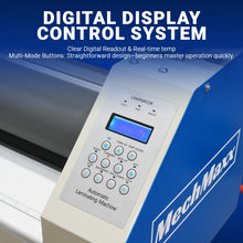 Load image into Gallery viewer, MechMaxx 65" Wide Format Full-Auto Cold &amp; Heat Assisted Pneumatic Laminator Machine with 4 Trimmers, Max Speed 40ft/min, 63" Max Width, 1.1" Max Thickness, Infrared Heating, Digital Control Pneumatic 