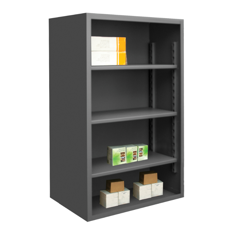 Durham 5010-3S-95 Enclosed Shelving, 12 Gauge, 3 Shelves, 36 X 24 X 60