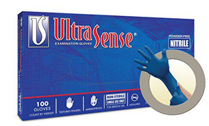 Ansell MICROFLEX® UltraSense® US-220 Blue Fully Textured Latex Gloves - 100Pr/Bx