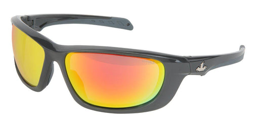 MCR Safety UD1 Series, Polarized Fire Mirror lens, Gunmetal Color Frame 1/EA