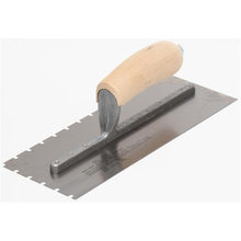 Load image into Gallery viewer, Marshalltown 5705SS 11 X 4 1/2 SS Notched Trowel;3/16 X 3/16 X 5/8 UWood Handle (6/Pack)