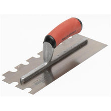 Load image into Gallery viewer, Marshalltown 5708SD 11 X 4 1/2 Notched Trowel5/8 X 5/8 X 1 UDuraSoft Handle (6/Pack)