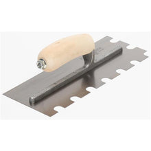 Load image into Gallery viewer, Marshalltown 5708SS 11 X 4 1/2 SS Notched Trowel5/8 X 5/8 X 1 UWood Handle (6/Pack)