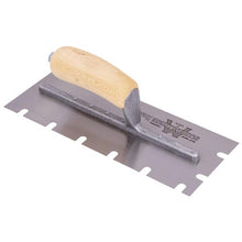 Load image into Gallery viewer, Marshalltown 5709SS 11 X 4 1/2 SS Notched Trowel;3/8 X 1/2 X 1 1/2 UWood Handle (6/Pack)