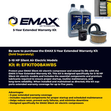 Load image into Gallery viewer, EMAX EVW10V080V3-460 Hydro SMART AIR® 10HP Silent Air Compressor – 38 CFM, 3 Phase 460V, 80 Gallon, 2-Stage Pressure Lubricated Pump, Water-Cooled, 100% Duty Cycle, WiFi PLC Controls