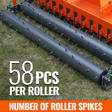 Load image into Gallery viewer, MechMaxx 72" Heavy Duty Soil Pulverizer, Double Spiked Roller, 25 Shanks, Category 1 and 2, 3 Point Hitch Tractor Attachment, TSP72D