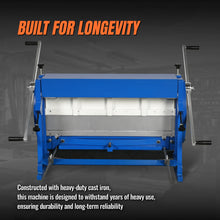 Load image into Gallery viewer, MechMaxx 30-inch 3-in-1 Pan and Box Brake – Slip Roll, Shear, Bending Machine for Sheet Metal, 20 Gauge Mild Steel, Adjustable Fingers, Heavy Duty, Metalworking, Fabrication, Rolling, Bending MMCB3016
