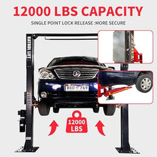 Load image into Gallery viewer, Katool KT-AM120SD 12000 lbs. Clear Floor Two Post Lift, Direct Drive, Assym Arms