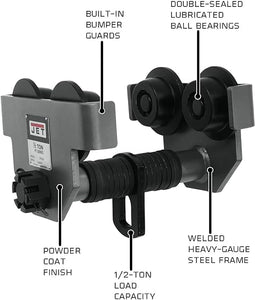 Jet Tools - 1/2-PT, 1/2 Ton, Heavy Duty Manual Trolley