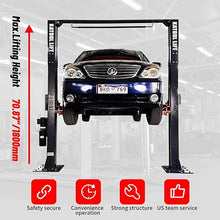 Load image into Gallery viewer, Katool KT-AS110D 11000 lbs. Clear Floor Two Post Lift, Direct Drive, Assym Arms