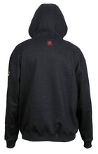 Load image into Gallery viewer, Flame Resistant (FR) Hooded Pullover Sweatshirt Max Comfort Material 100% Cotton Interlock Fleece Shell Black -1EA