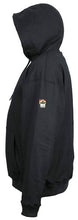 Load image into Gallery viewer, Flame Resistant (FR) Hooded Pullover Sweatshirt Max Comfort Material 100% Cotton Interlock Fleece Shell Black -1EA
