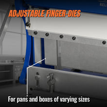 Load image into Gallery viewer, MechMaxx 30-inch 3-in-1 Pan and Box Brake – Slip Roll, Shear, Bending Machine for Sheet Metal, 20 Gauge Mild Steel, Adjustable Fingers, Heavy Duty, Metalworking, Fabrication, Rolling, Bending MMCB3016