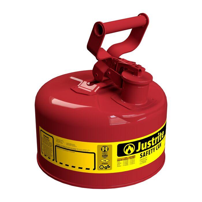 Justrite 1 Gallon Steel Safety Can for Flammables
