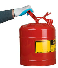 Load image into Gallery viewer, Justrite 5 Gallon Steel Safety Can for Flammables