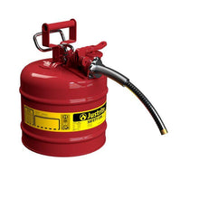 Load image into Gallery viewer, Justrite 2 Gallon, 5/8&quot; Metal Hose, Steel Safety Can for Flammables, Type II, AccuFlow™, Red - 7220120