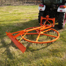 Load image into Gallery viewer, MechMaxx 72" Arena Spin Harrow Groomer with 35 Tines and Rake Cat.1 3 Point Hitch Grooming Attachment, AHG72R