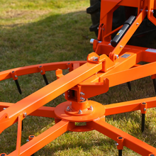 Load image into Gallery viewer, MechMaxx 72" Arena Spin Harrow Groomer with 35 Tines and Rake Cat.1 3 Point Hitch Grooming Attachment, AHG72R