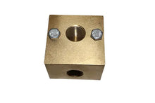 Load image into Gallery viewer, Brass Unloader Mounting Block, 3/8" FNPT Inlet x 3/8" Female Outlet, 90 Degree Elbow
