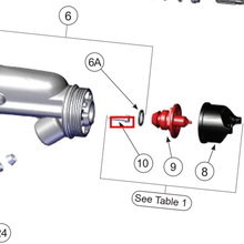Load image into Gallery viewer, RANSBURG 74963-05 Pressure Reducer, REA-L Atom.Air(Blk) — manufacturer parts diagram with the part outlined