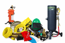 Load image into Gallery viewer, Clemco 01039 1 Cubic Foot  Blast Machine Packages with 1/2” piping 10” diameter Manual Sand Valve Sandblast Pots - Apollo HP SaFety Gear