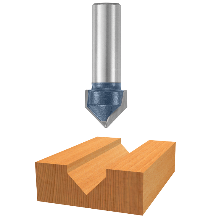 Bosch 90Â° x 3/4 In. Carbide Tipped V-Groove Bit