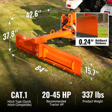 Load image into Gallery viewer, MechMaxx 84" 6-Way Rear Blade 3 Point Hitch Tractor Attachment, RB84S