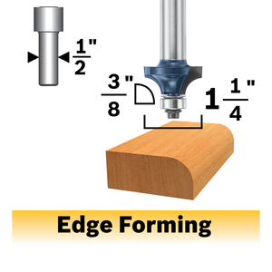 Bosch 3/8 In. x 5/8 In. Carbide-Tipped Roundover Router Bit