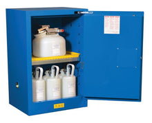 Load image into Gallery viewer, Sure-Grip® EX Compac 12-gal.capacity Hazardous Material Cabinet w/ 1 Shelf &amp; 1 Self-Close Door - Royal Blue