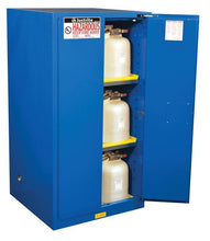 Load image into Gallery viewer, Justrite™ Sure-Grip® EX Hazardous Material Safety Cab., 60 Gal., 2 shelves, 2 s/c doors, Royal Blue