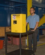 Load image into Gallery viewer, Sure-Grip® EX Mini Transportable Flammable Cabinet w/ 1 Shelf &amp; 1 Manual Close Door - Yellow