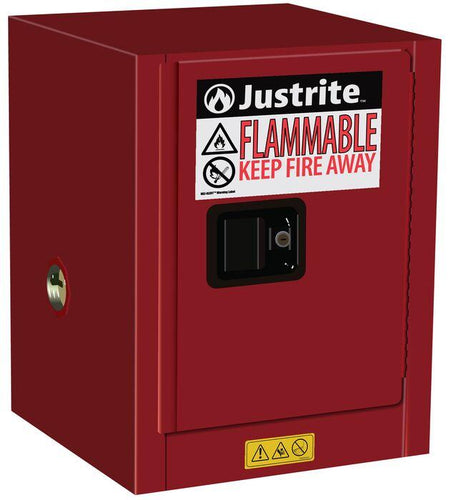 Sure-Grip® EX 4-gal.capacity Countertop Flammable Safety Cabinet w/ 1 Shelf & 1 Manual Close Door