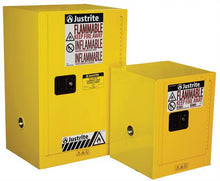 Load image into Gallery viewer, Sure-Grip® EX 12-gal.capacity Compac Flammable Safety Cabinet w/ 1 Shelf &amp; 1 Manual Close Door - Yellow