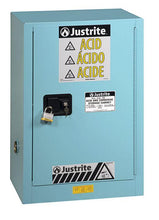Load image into Gallery viewer, Justrite™ ChemCor® Compac Corrosives/Acids Safety Cabinet, 12 Gal., 1 shelf, 1 m/c door, Blue