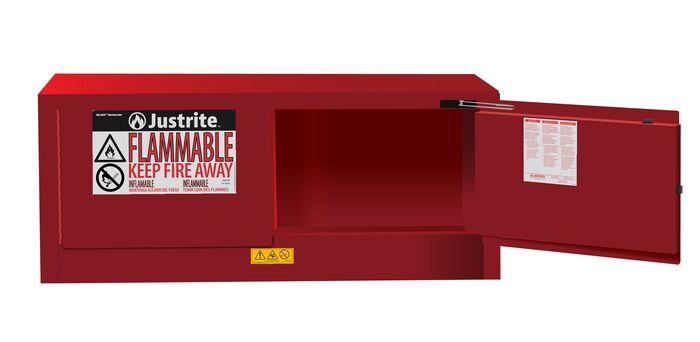 Sure-Grip® EX 12-gal.capacity Piggyback Flammable Safety Cabinet w/ 2 Self-Close - Red