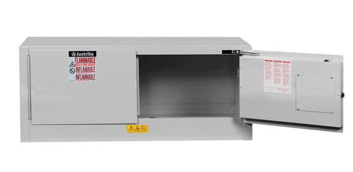 Sure-Grip® EX 12-gal.capacity Piggyback Flammable Safety Cabinet w/ 2 Self-Close - Gray